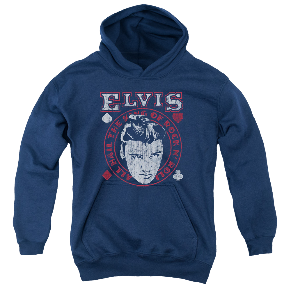 Elvis Presley Hail The King - Youth Hoodie Youth Hoodie (Ages 8-12) Elvis Presley   