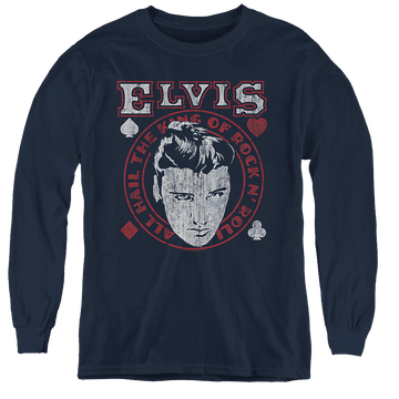 Elvis Presley Hail The King - Youth Long Sleeve T-Shirt Youth Long Sleeve T-Shirt Elvis Presley   