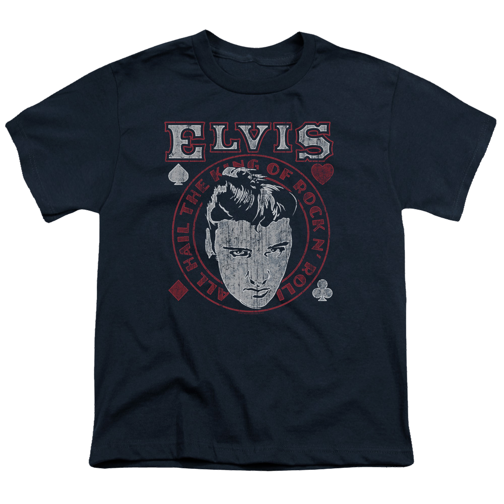 Elvis Presley Hail The King - Youth T-Shirt Youth T-Shirt (Ages 8-12) Elvis Presley   