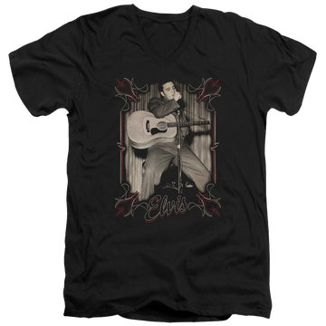 Elvis Presley Elvis Pinstripes - Men's V-Neck T-Shirt Men's V-Neck T-Shirt Elvis Presley   
