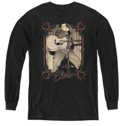 Elvis Presley Elvis Pinstripes - Youth Long Sleeve T-Shirt Youth Long Sleeve T-Shirt Elvis Presley   