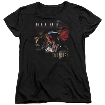 Black women's t-shirt with Farscape Pilot graphic