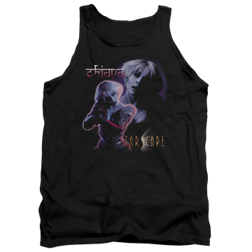 Black men's tank with Farscape Chiana graphic
