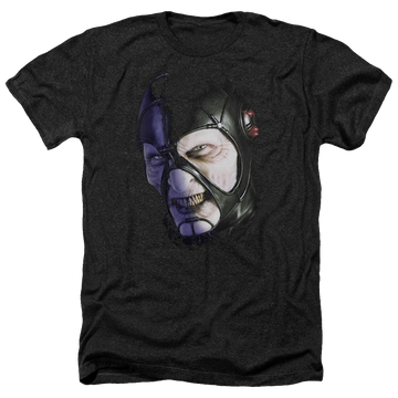 Charcoal men's heather t-shirt with Farscape Keep Smiling graphic