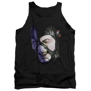 Black men's tank with Farscape Keep Smiling graphic