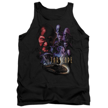 Black men's tank with Farscape Criminally Epic graphic