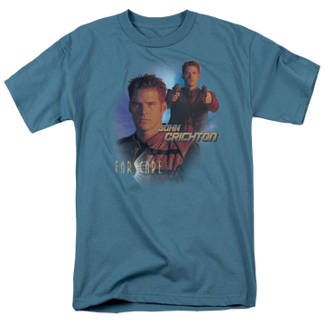 Slate men's regular fit t-shirt with Farscape John Crichton graphic