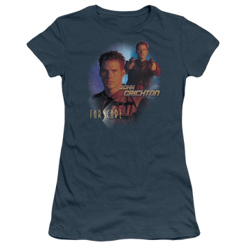 Indigo juniors t-shirt with Farscape John Crichton graphic