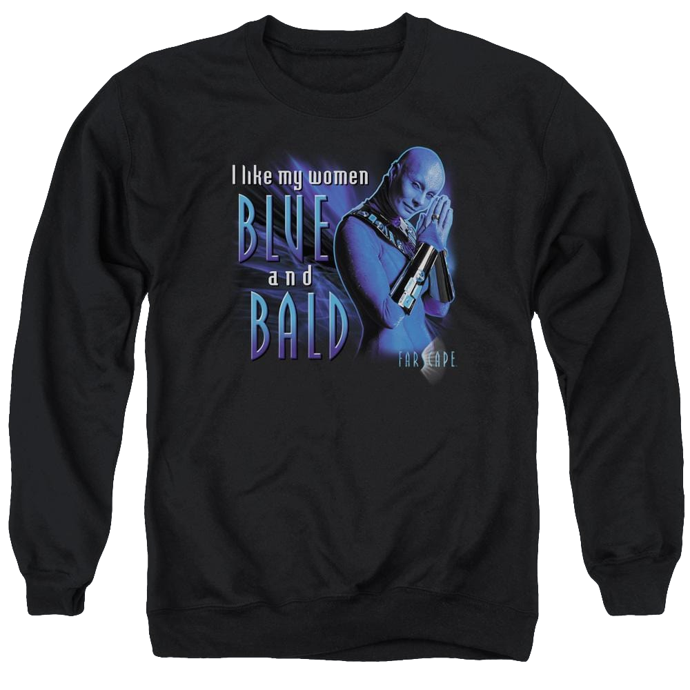 Farscape Blue And Bald - Men's Crewneck Sweatshirt Men's Crewneck Sweatshirt Farscape   