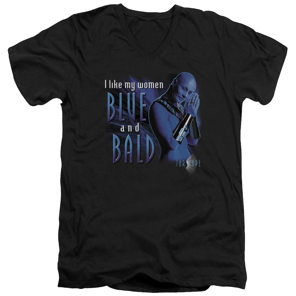 Farscape Blue And Bald - Men's V-Neck T-Shirt Men's V-Neck T-Shirt Farscape   
