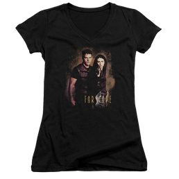 Farscape Wanted - Juniors V-Neck T-Shirt Juniors V-Neck T-Shirt Farscape   