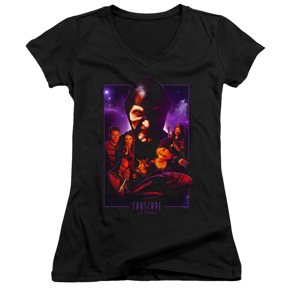 Farscape 20 Years Collage - Juniors V-Neck T-Shirt Juniors V-Neck T-Shirt Farscape   