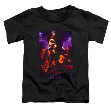 Black toddler t-shirt with Farscape 20 Years Collage graphic