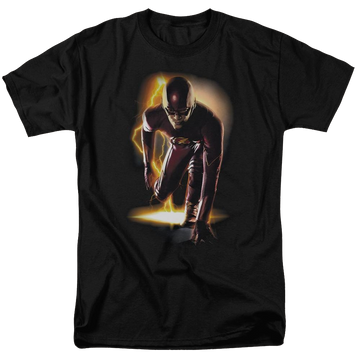 Black men's regular fit t-shirt with The Flash Ready graphic