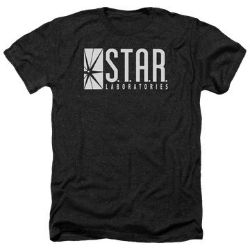 Charcoal men's heather t-shirt with The Flash S.t.a.r. graphic