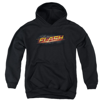 Black youth hoodie for ages 8 to 12 with The Flash (TV Series) Logo graphic