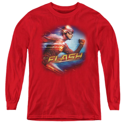 Flash, The (Tv Series) Fastest Man - Youth Long Sleeve T-Shirt Youth Long Sleeve T-Shirt The Flash   