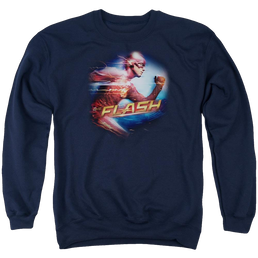 The Flash Fastest Man Men's Crewneck Sweatshirt Men's Crewneck Sweatshirt The Flash   