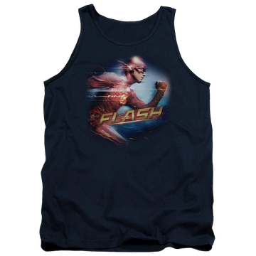 Navy men's tank with The Flash Fastest Man graphic