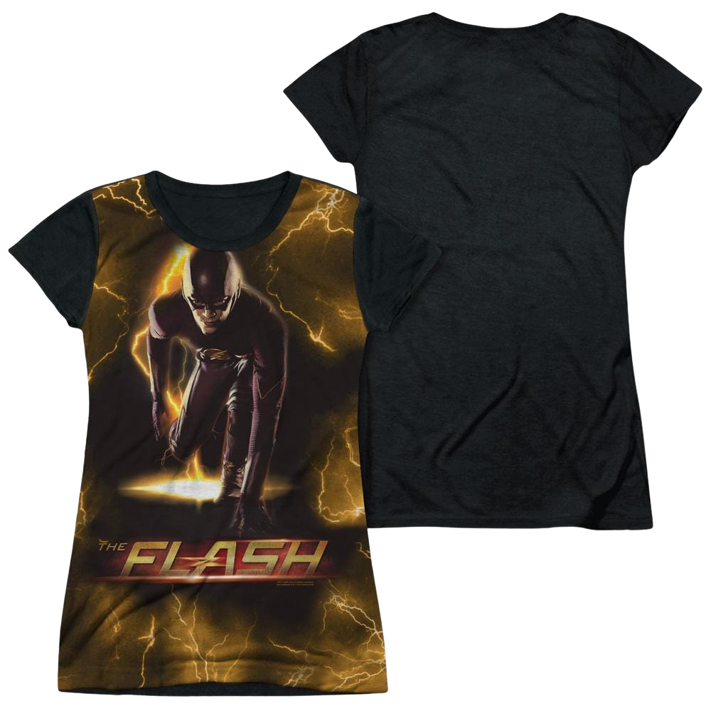 The Flash Bolt Juniors Black Back T-Shirt Juniors Black Back T-Shirt The Flash   