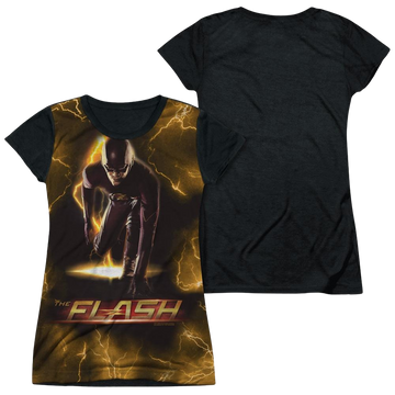 The Flash Bolt juniors black back t-shirt
