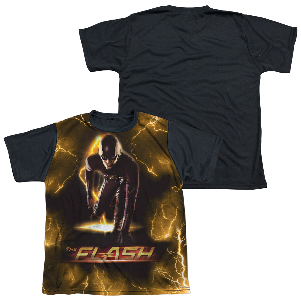Flash, The (TV Series) Bolt - Youth Black Back T-Shirt Youth Black Back T-Shirt (Ages 8-12) The Flash   