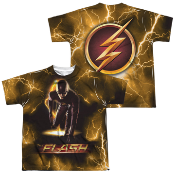 The Flash (TV Series) Bolt youth all-over print t-shirt for ages 8 to 12