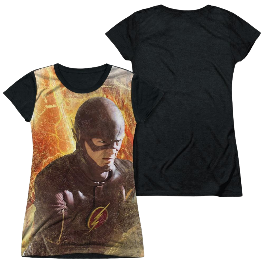 The Flash Flash Town Juniors Black Back T-Shirt Juniors Black Back T-Shirt The Flash   