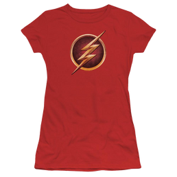 The Flash Chest Logo Juniors T-Shirt Juniors T-Shirt The Flash   