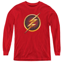 Flash, The (Tv Series) Chest Logo - Youth Long Sleeve T-Shirt Youth Long Sleeve T-Shirt The Flash   