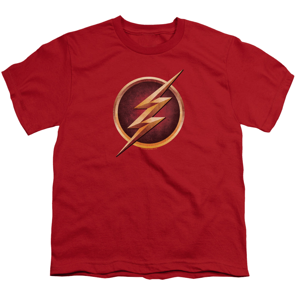 Flash, The (TV Series) Chest Logo - Youth T-Shirt Youth T-Shirt (Ages 8-12) The Flash   
