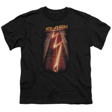 Black youth t-shirt for ages 8 to 12 with The Flash (TV Series) Flash Ave graphic