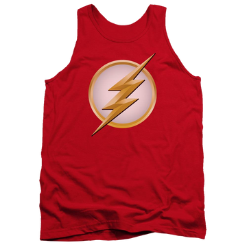 Red men's tank with The Flash New Logo graphic