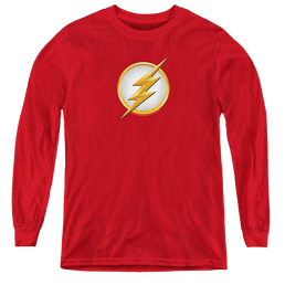 Flash, The (Tv Series) New Logo - Youth Long Sleeve T-Shirt Youth Long Sleeve T-Shirt The Flash   