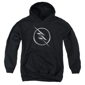 Black youth hoodie for ages 8 to 12 with The Flash (TV Series) Zoom Logo graphic