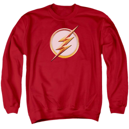 The Flash Season 4 Logo Men's Crewneck Sweatshirt Men's Crewneck Sweatshirt The Flash   