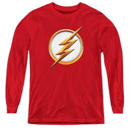 Flash, The (Tv Series) Season 4 Logo - Youth Long Sleeve T-Shirt Youth Long Sleeve T-Shirt The Flash   