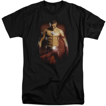 Black men's tall fit t-shirt with The Flash Kid Flash graphic