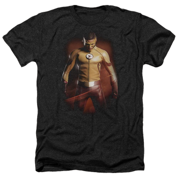Charcoal men's heather t-shirt with The Flash Kid Flash graphic