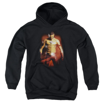 Black youth hoodie for ages 8 to 12 with The Flash (TV Series) Kid Flash graphic