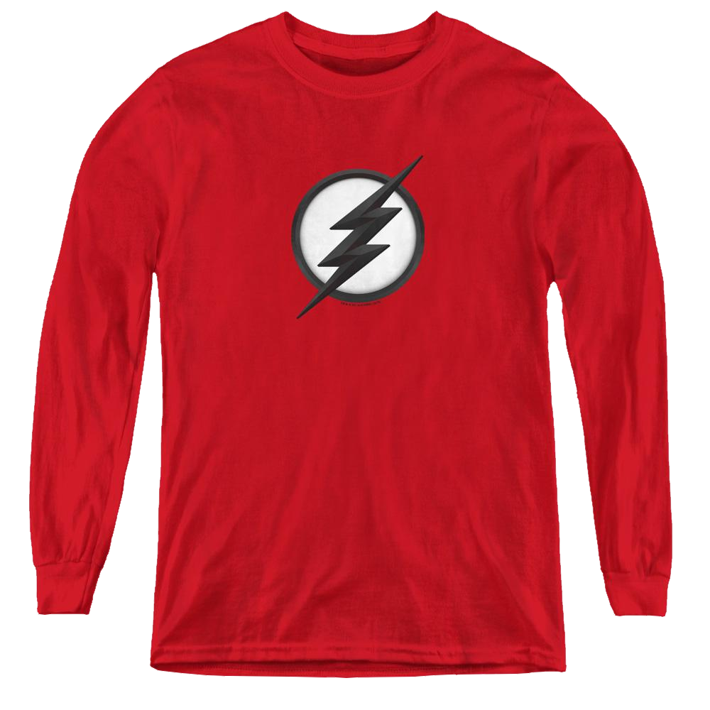 Flash, The (Tv Series) Jesse Quick Logo - Youth Long Sleeve T-Shirt Youth Long Sleeve T-Shirt The Flash   