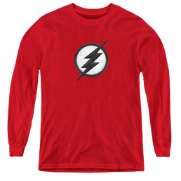 Flash, The (Tv Series) Jesse Quick Logo - Youth Long Sleeve T-Shirt Youth Long Sleeve T-Shirt The Flash   