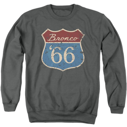 Ford Route 66 Bronco - Men's Crewneck Sweatshirt Men's Crewneck Sweatshirt Ford   