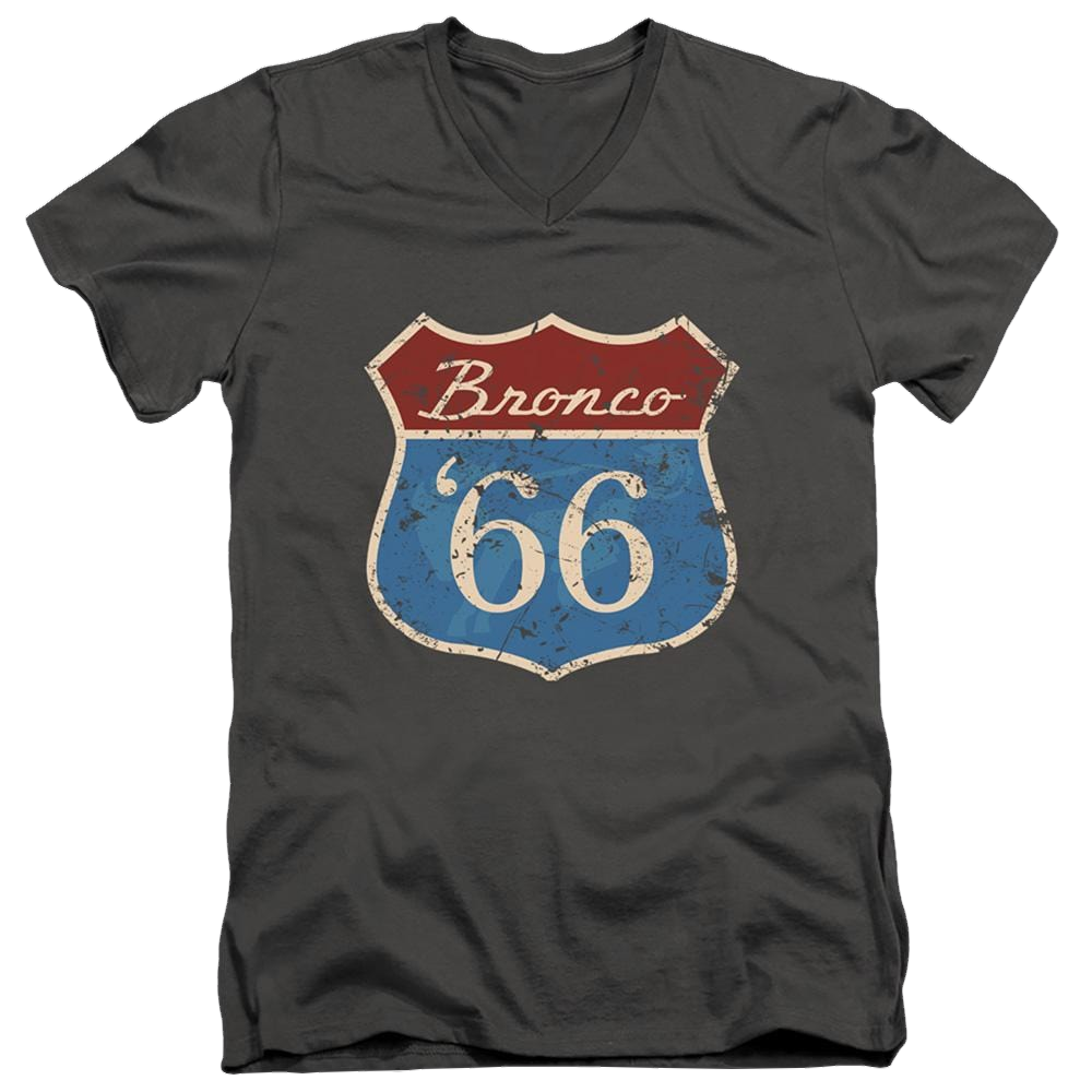 Ford Route 66 Bronco - Men's V-Neck T-Shirt Men's V-Neck T-Shirt Ford   