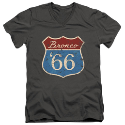 Ford Route 66 Bronco - Men's V-Neck T-Shirt Men's V-Neck T-Shirt Ford   