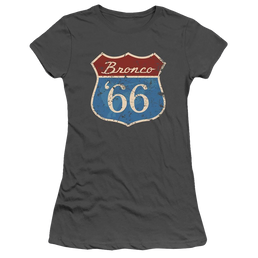 Ford Route 66 Bronco - Juniors T-Shirt Juniors T-Shirt Ford   