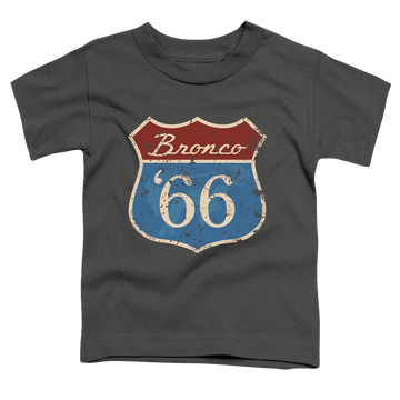 Charcoal toddler t-shirt with Ford Route 66 Bronco graphic