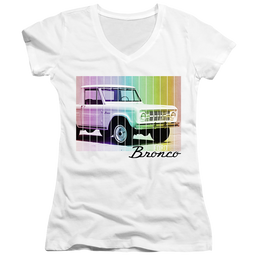 Ford Retro Rainbow - Juniors V-Neck T-Shirt Juniors V-Neck T-Shirt Ford   