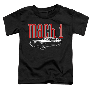 Black toddler t-shirt with Ford Mach 1 graphic