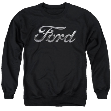Ford Chrome Ford Logo - Men's Crewneck Sweatshirt Men's Crewneck Sweatshirt Ford   